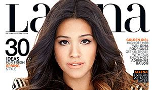 Gina Rodriguez Goes Braless for Latina Magazine。